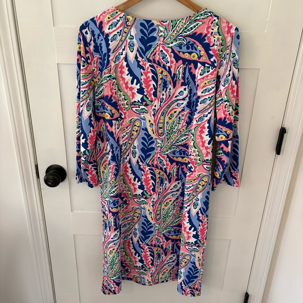 Talbots Jersey Shift Dress Botanical Paisley. Size XL. - Picture 3 of 10